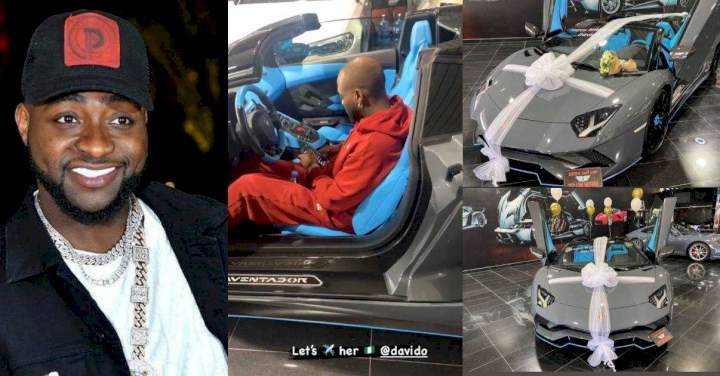 'No more cars for a while' - Davido says as he shows off his new N310M Lamborghini Aventador