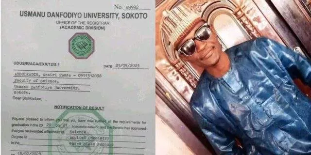 Nigerian man 14 years University 4-year degree certificate