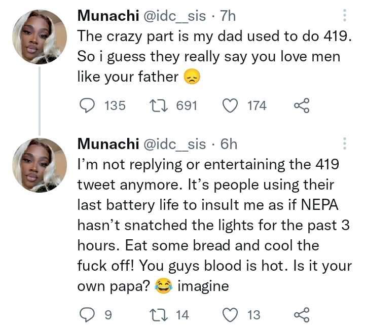 Lady reveals why she loves men that do 419