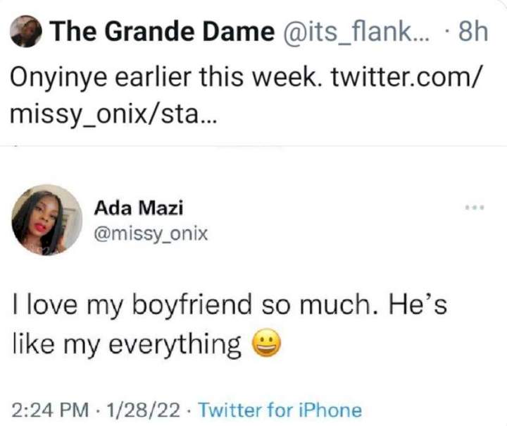 Lady in a relationship shoots her shot at another man then gives shocking reply when reminded she has a boyfriend