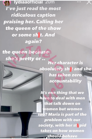 'This grown woman tried to constantly put another woman down' - Actor Timini's ex-girlfriend, Lydia blasts Maria