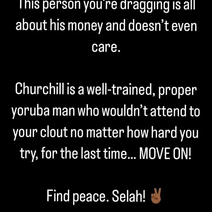 'I think Churchill might just be the biggest thing that ever happened to you' - Churchill's sister drags Tonto Dikeh over 'mini man' comment