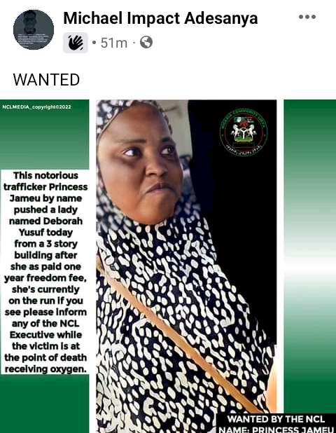 Nigerian lady fighting for life in Libya after suspected human trafficker allegedly pushed her from 3-storey building