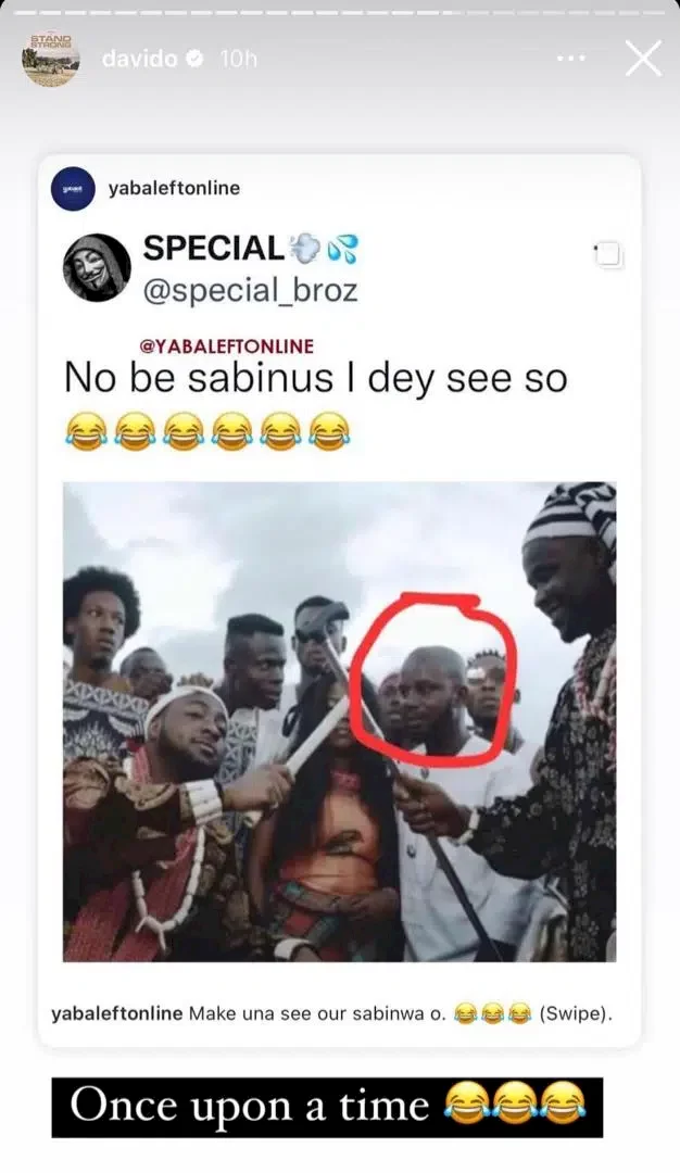 Davido reacts as netizens spot Sabinus in throwback music video