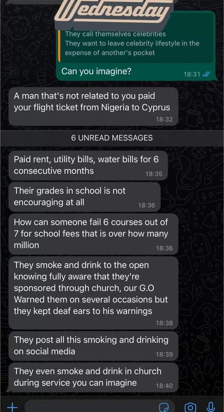 Chats leak as Nigerian man living in Cyprus exposes Happie Boys