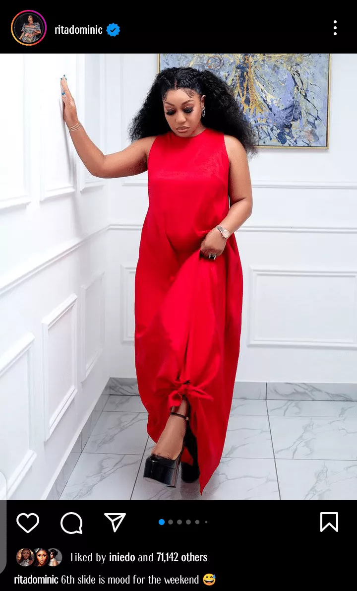 Congratulations pour in as fans spot Rita Dominic's baby bump in new photos