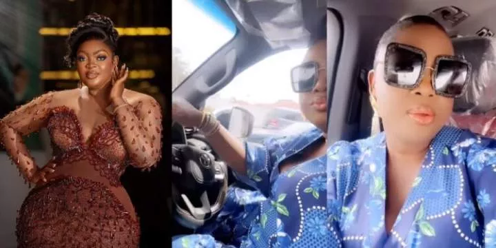 Netizens reacts as actress, Eniola Badmus flaunts 'tear rubber' automobile (Video)
