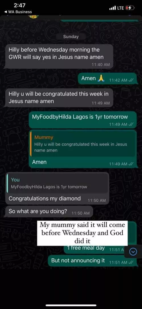 'She knew the time' - Leaked chat between Hilda Baci and her mother over Guinness verification stirs reactions