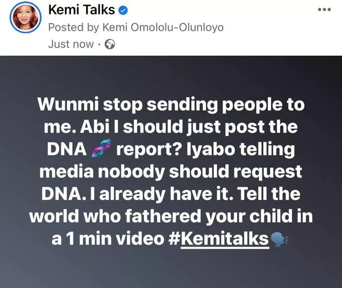 'Tell the world who fathered your child' - Kemi Olunloyo threatens Mohbad's wife with DNA report