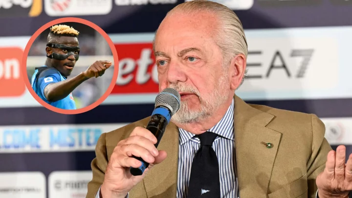 Napoli president under investigation for 'false accounting' after claims the Italian 'inflated capital gains' while signing VICTOR OSIMHEN for £74m in 2020