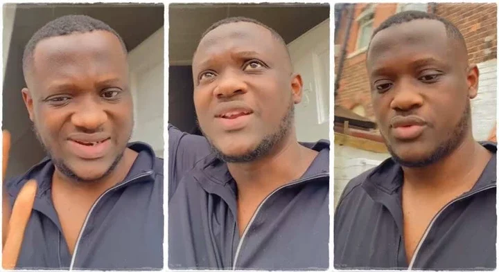 Photos of a Nigerian man who lives in the UK.