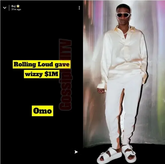 Wizkid gets $1million performance fee to headline Rolling Loud Festival