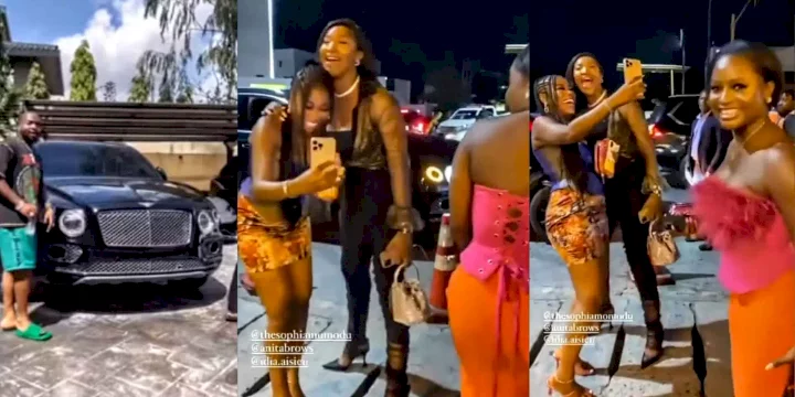 "OBO is truly selfless" - Reactions as Davido allows babymama, Sophia Momodu to step out with his Bentley (Video)
