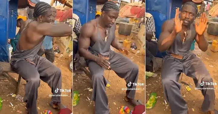 Rare video of VeryDarkMan with Hausa men causes buzz online
