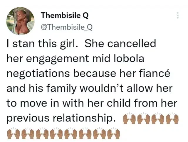 Lady calls off wedding because fiancé insists she can't move in with her child from previous relationship