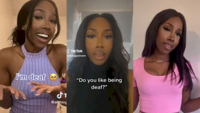 "Guys don't want to date me because I'm deaf" - Pretty lady laments (Video)