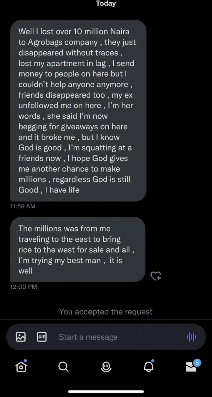 My girlfriend dumped me after I lost N10M to fraud; ridicules me for begging for giveaway - Man shares heart-rending experience