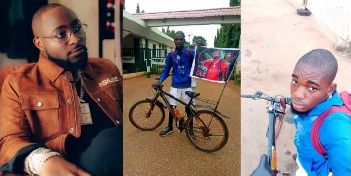 Viral cyclist reveals strange reason why he rejected Davido's money