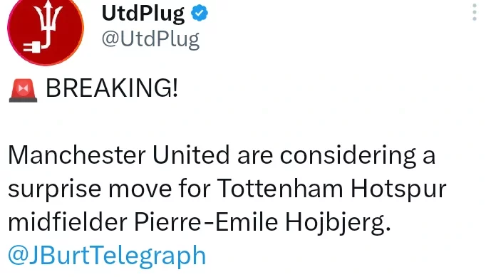 CONFIRMED BIG 5 Top Evening Announcements from Old Trafford as Man Utd Eye Shock Move for Hojbjerg