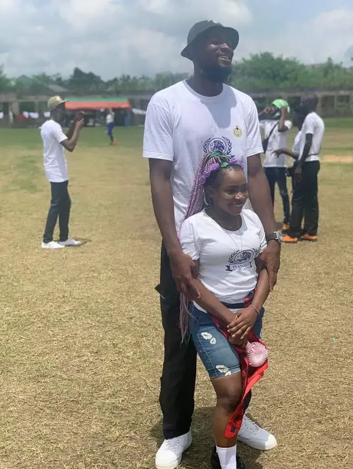 'So this camp favour me like this?' - Shortest corps member at NYSC camp gushes as she gets set to wed tallest corper (Photos)
