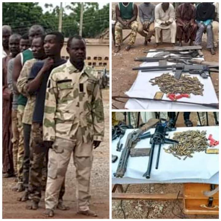 Police arrest 8 suspected informants who supply ammunition, military uniforms and motorcycles to bandits in Zamfara