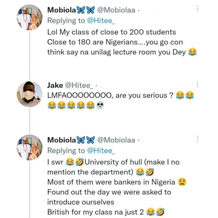 Japa: Twitter user reveals that 51 out of 68 members of a class in a UK university are Nigerians