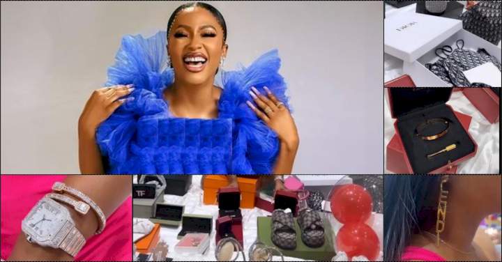 Mercy Eke gushes as she flaunts birthday presents (video)