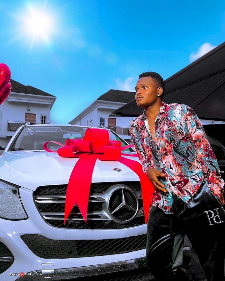 Comedian, Oluwadolarz gifts himself Mercedes Benz weeks after car accident