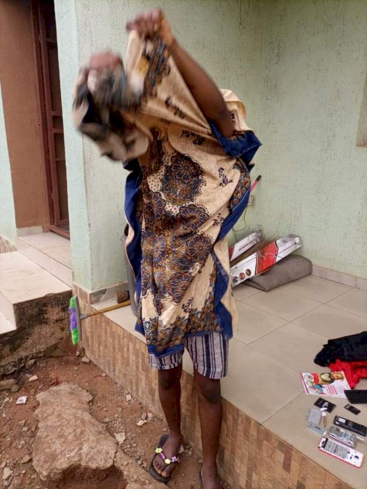 Man stripped down to his underwear after he entered RCCG Church disguised as a woman