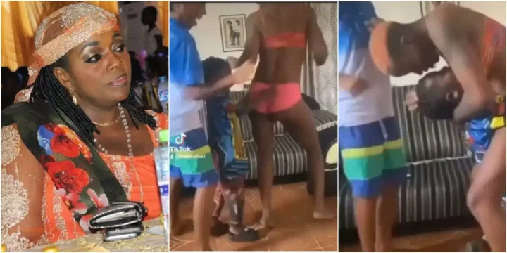 Rita Edochie loses her cool after video of children spanking their mum's bum was shared online