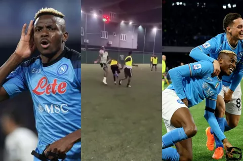 He has done it before in Lagos - Watch Victor Osimhen recreate his Puskas-worthy assist against Cagliari