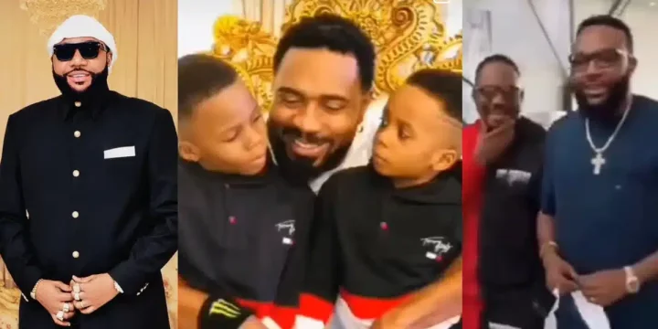 E-money melts hearts as he vows to take care of Jnr Pope's children