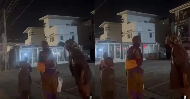Lady confronts woman who was sleeping on road with her children barely 3 weeks after renting house for them Lady confronts woman who was sleeping on road with her children barely 3 weeks after renting house for them