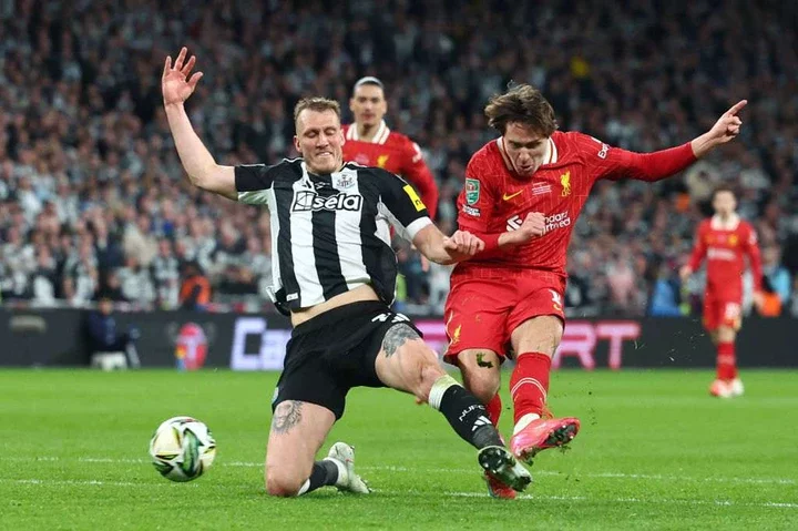 Newcastle win Carabao Cup with victory over Liverpool at Wembley Stadium