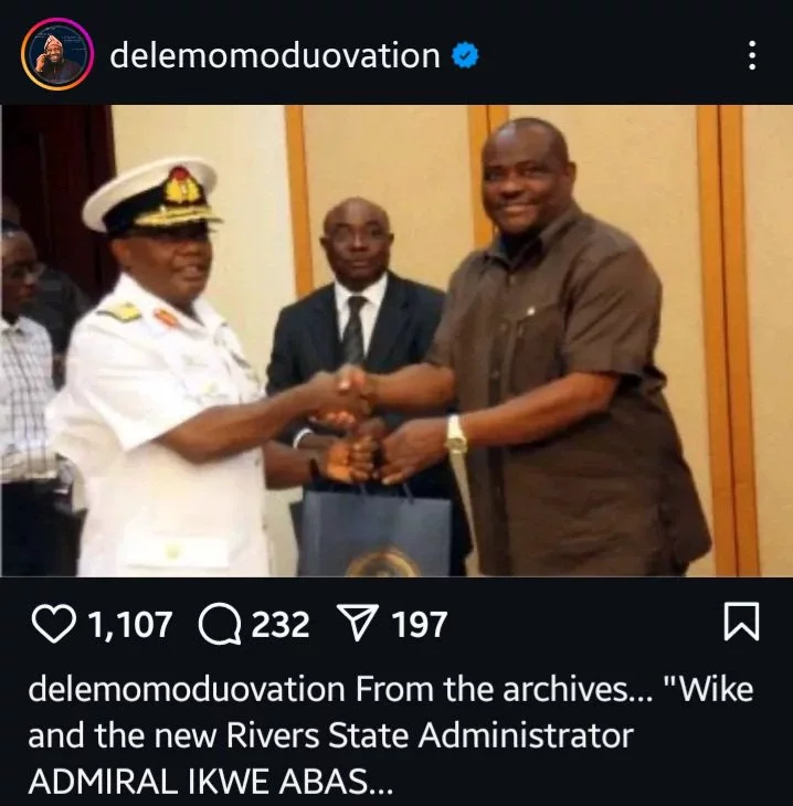 Fubara: Reno Omokri kicks as Dele Momodu digs up old photo of Wike with Rivers' New Administrator