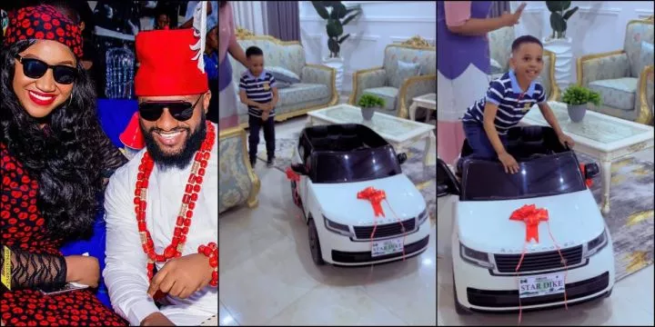 Yul Edochie and Judy Austin's son gifted Range Rover, days after May Edochie acquired one