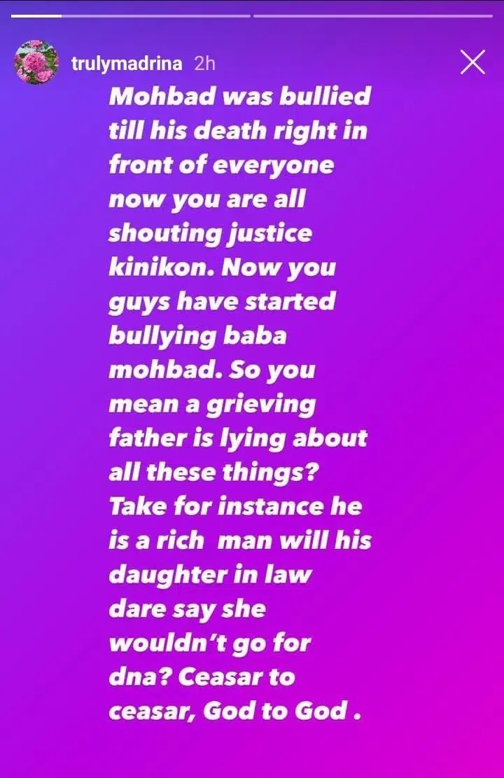 'You mean a grieving father is lying about these things' - Cynthia Morgan chastises Nigerians tackling Mohbad's father