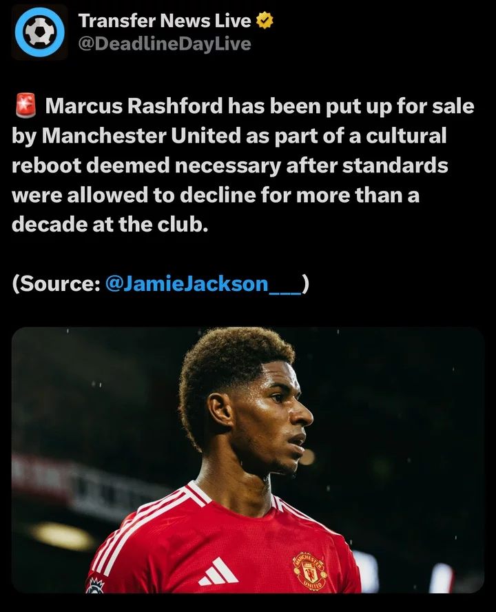 Manchester United Put Marcus Rashford Up for Sale Amid Cultural Reboots