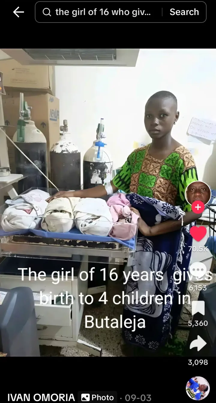 16-year-old girl shocks social media by giving birth to quadruplets