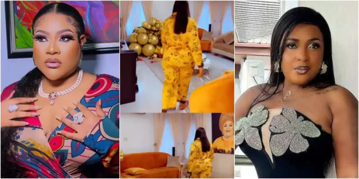 "The interior in my house will build you another mansion" - Nkechi Blessing fires back Blessing CEO for comparing her sitting room to a shrine