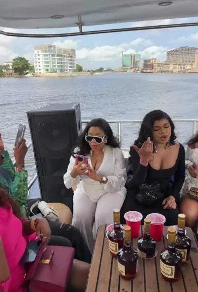 Celebrities storm boat cruise for Bobrisky release party (Video)