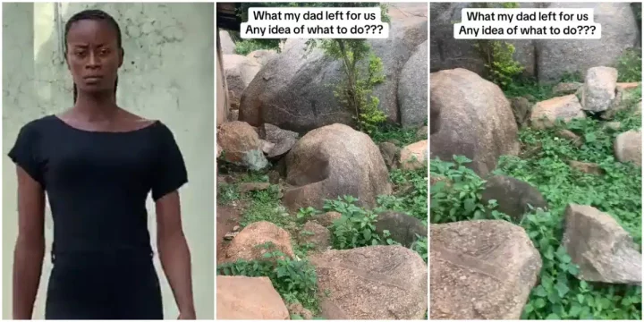 Lady shows 'unusual' land inheritance from her father, seeks advice online