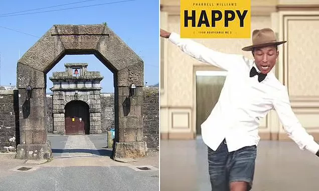 Struggling UK prison spends £10,000 to teach inmates how to click fingers and stamp their feet to songs like Pharrell Williams' Happy' to help manage their anger