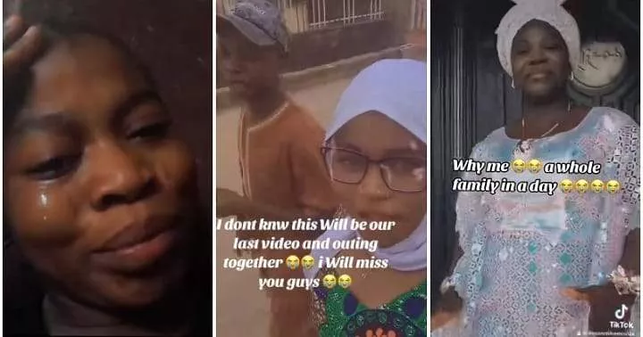 Nigerian girl in tears after losing her 'whole family' in a day Nigerian girl in tears after losing her 'whole family' in a day