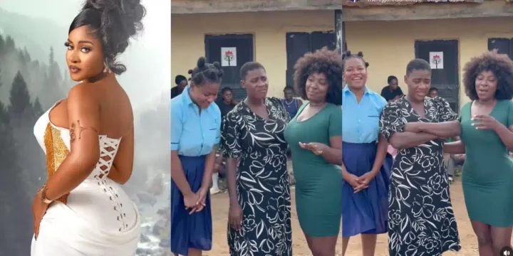 Phyna overjoyed as she works with Mercy Johnson, Yvonne Jegede on movie set