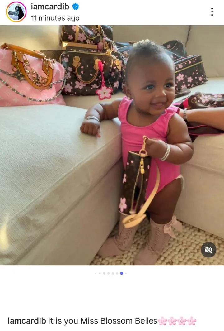 Cardi B shares first photos of her youngest child