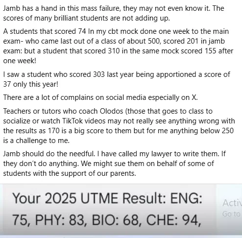 Teacher raises alarm as student refuses to eat for 48 hours after poor JAMB result