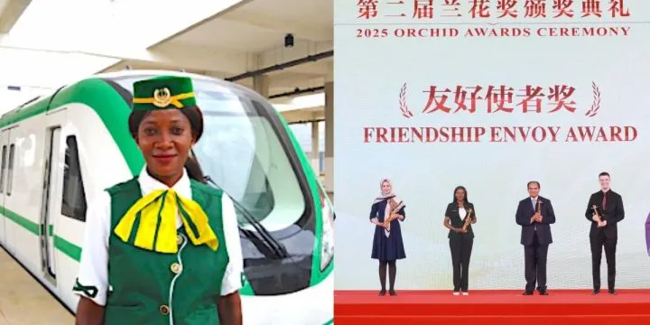 Nigeria's first female train driver, Fatimah Abiola, receives China's Orchid award Nigeria's first female train driver, Fatimah Abiola, receives China's Orchid award