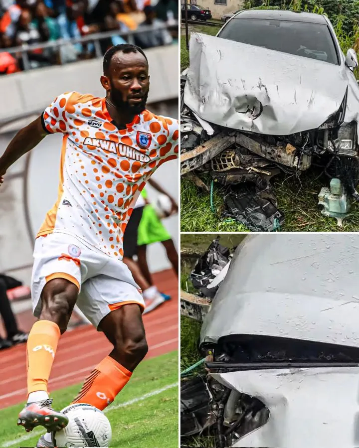 Super Eagles Player, Mfon Udoh Survives Car Accident (Photo) Super Eagles Player, Mfon Udoh Survives Car Accident (Photo)