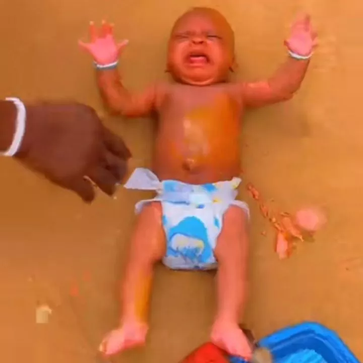 Outrage as video captures baby's dedication ritual to the gods